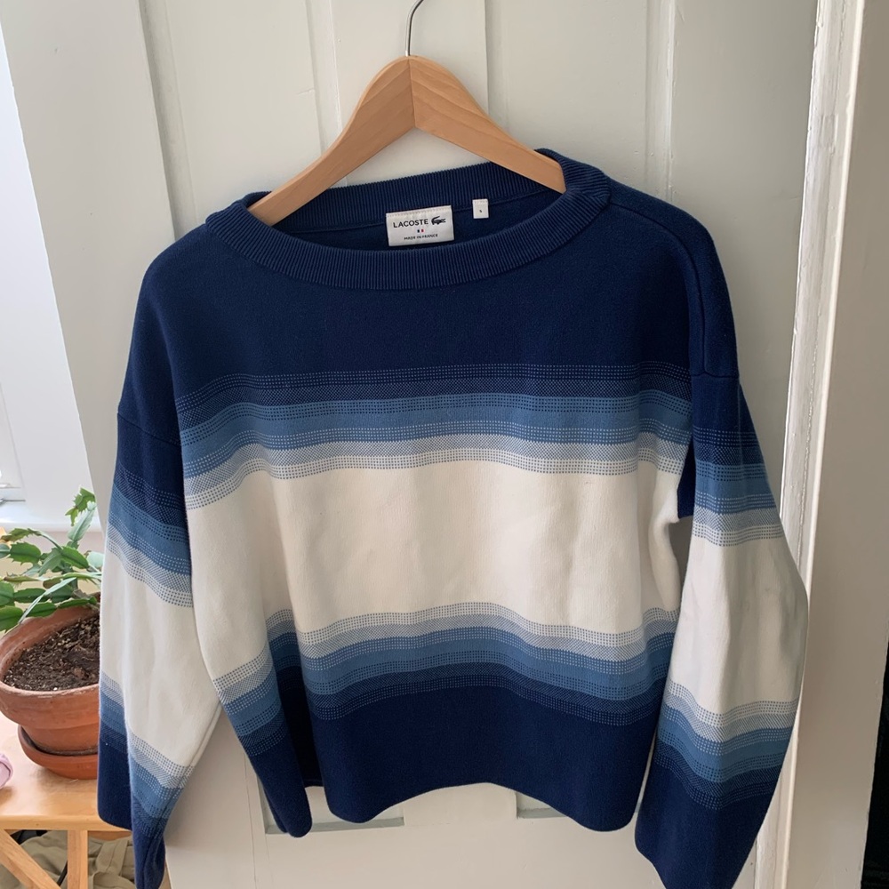 Lacoste Cotton Ombré Striped Sweater